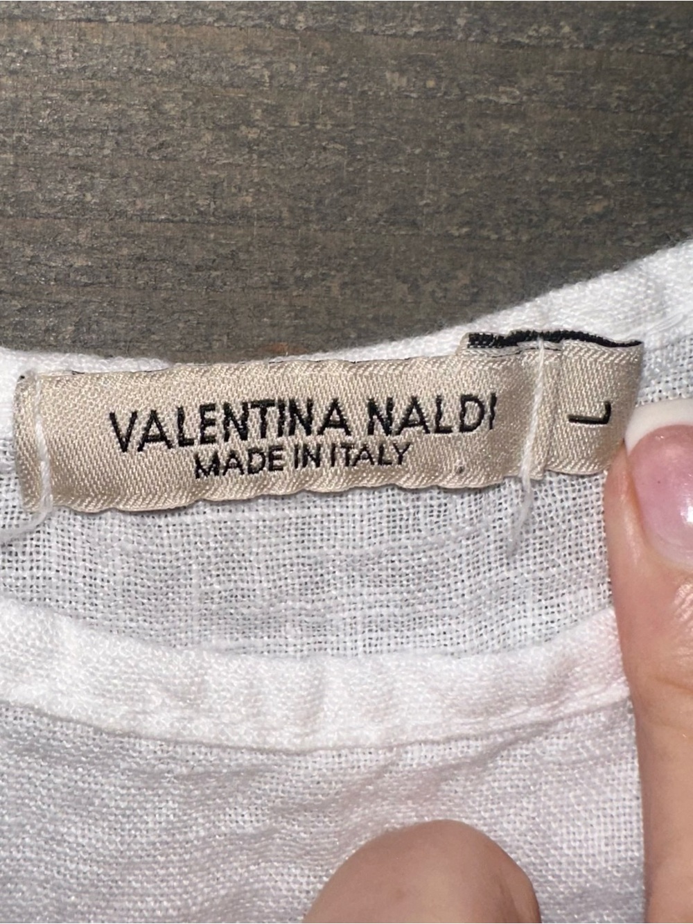 VALENTINA NALDI White Linen Spaghetti-Strap Tiered Dress - Picture 3 of 4